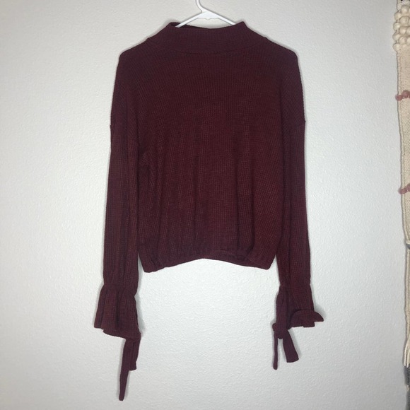 william rast waffle knit mock neck top size small - Picture 1 of 3